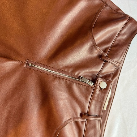 Anthropologie Avec Les Filles Faux Leather Kick-Flare Pants - Picture 7 of 12